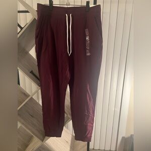 NWT PINK Victoria Secret Burgundy Joggers